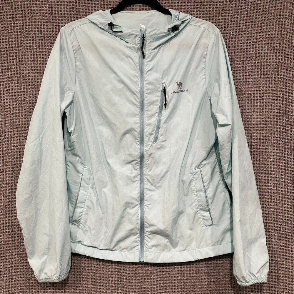 Camel Crown Windbreaker Hooded Jacket - Light Powder Blue - Medium